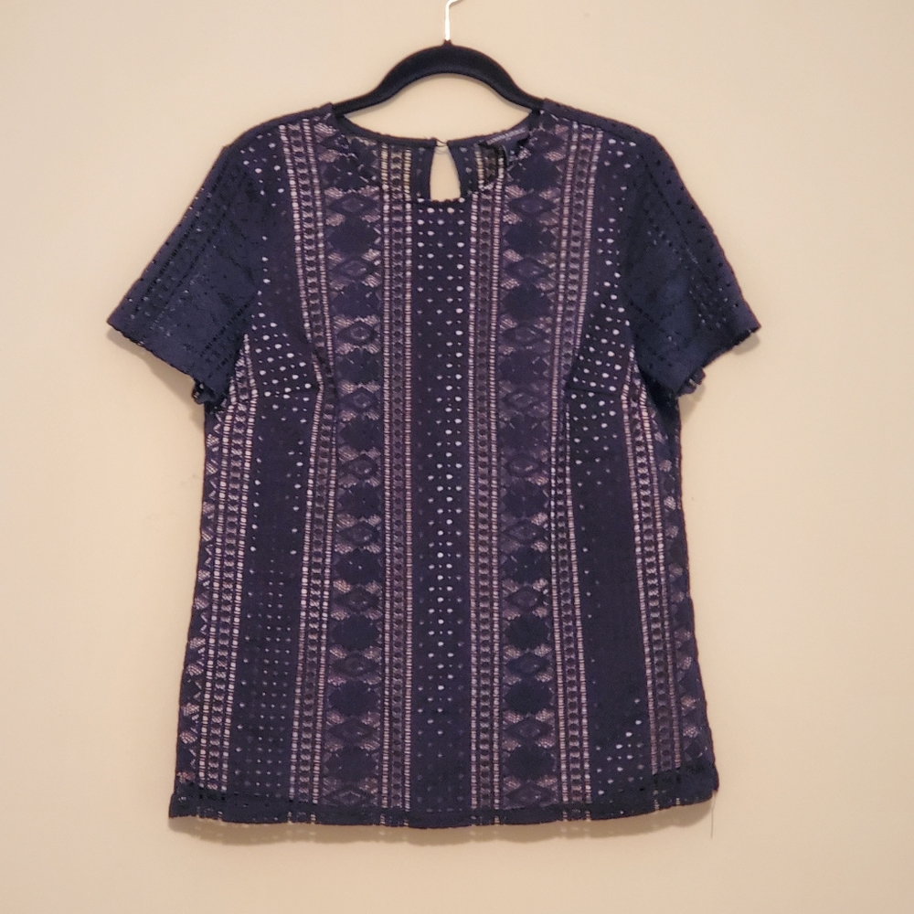 Banana Republic Black Short Sleeve Blouse - Medium